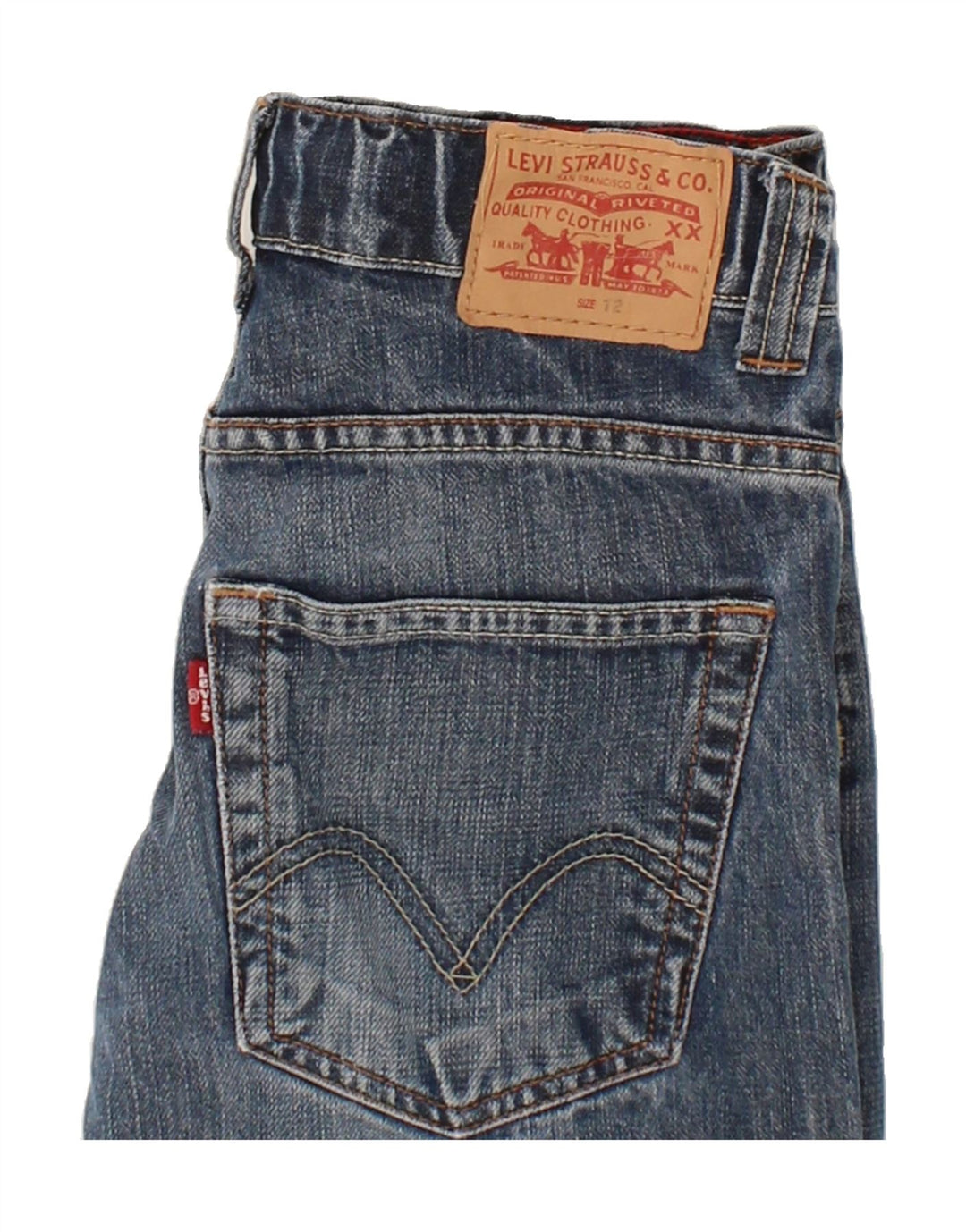 LEVI'S Boys Straight Jeans 11-12 Years W26 L25 Blue Vintage Levi's and Second-Hand Levi's from Messina Hembry 