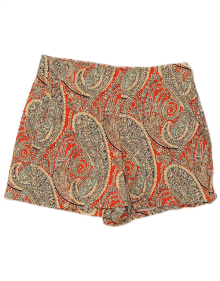 Pantaloncini ZARA da donna medi W28 in cotone Paisley multicolore