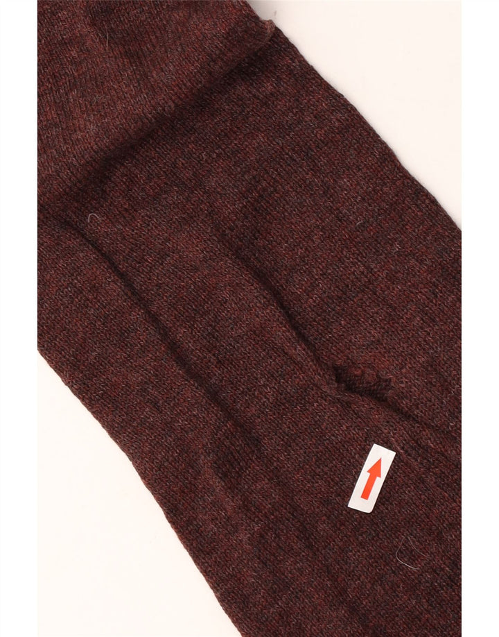 Maglione da uomo Marks & Spencer con zip e collo XL Lana d'agnello screziata marrone