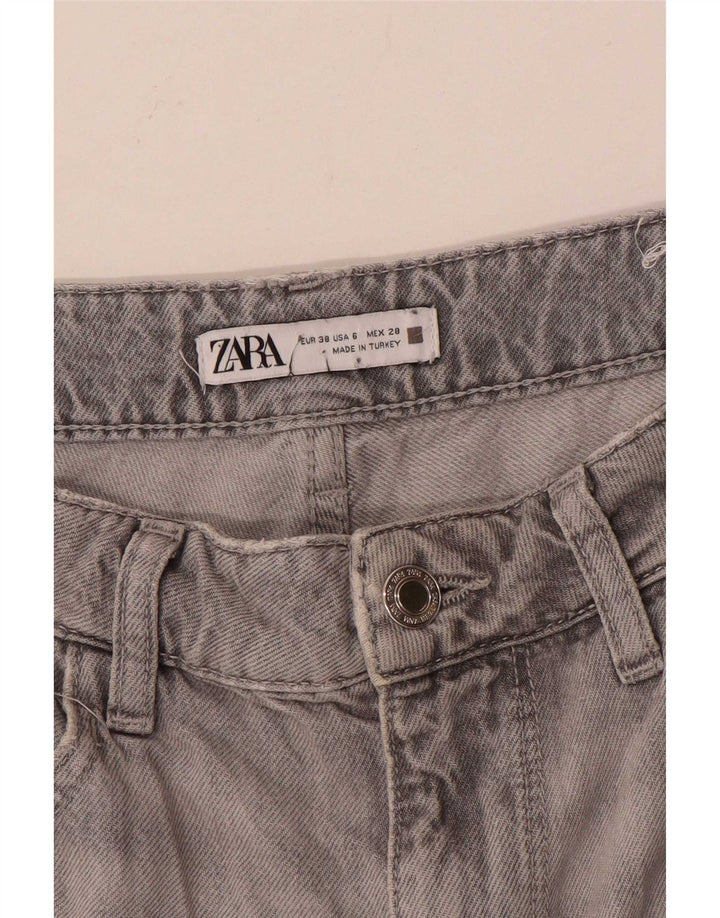 Jeans dritti da donna Zara EU 38 Small W28 L29 Grigio
