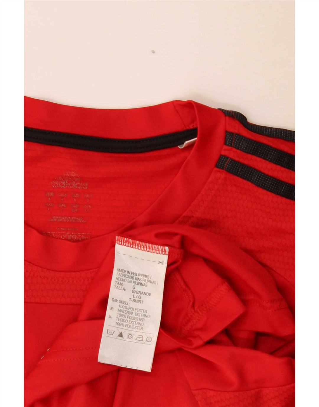T-shirt Adidas da uomo 3D Arc Top grande rosso in poliestere