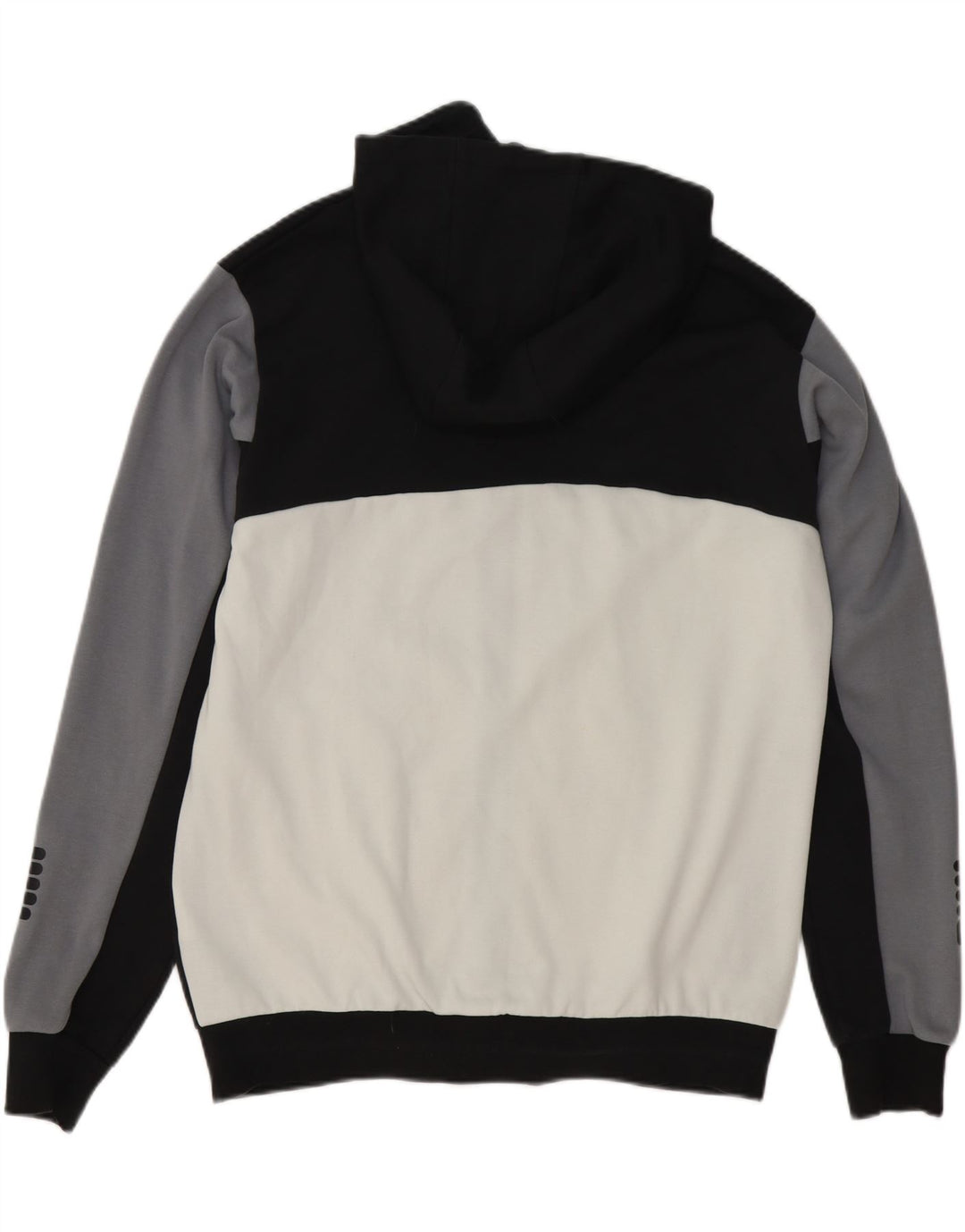Maglione con cappuccio e zip da uomo Fila grande color block nero