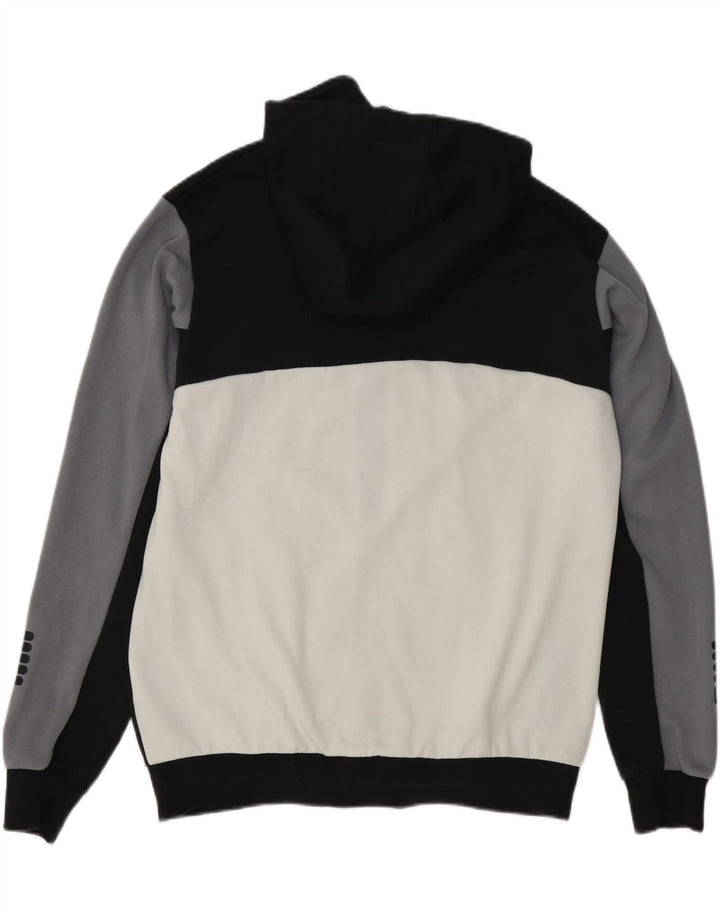 Maglione con cappuccio e zip da uomo Fila grande color block nero