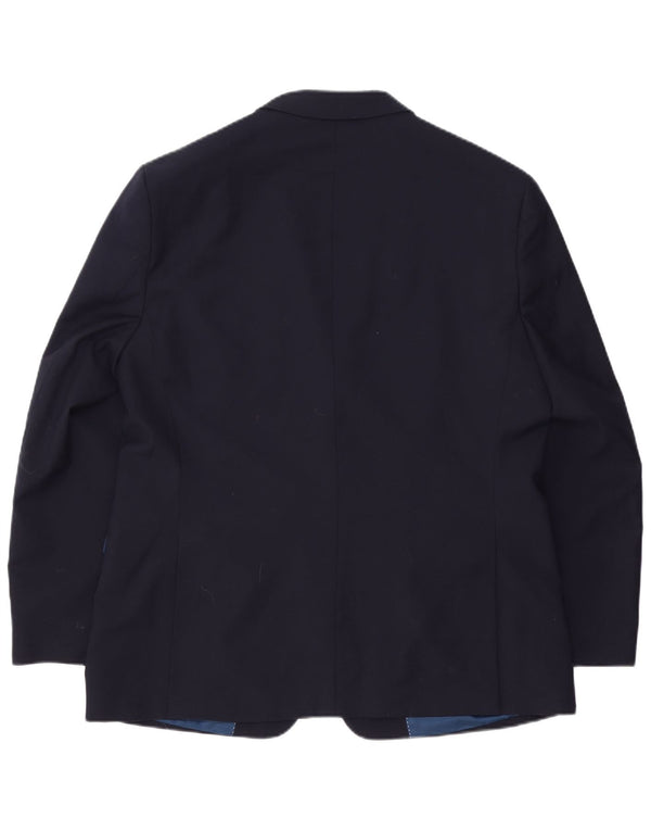 Giacca blazer a 2 bottoni da uomo Tommy Hilfiger UK 44 2XL Lana blu navy
