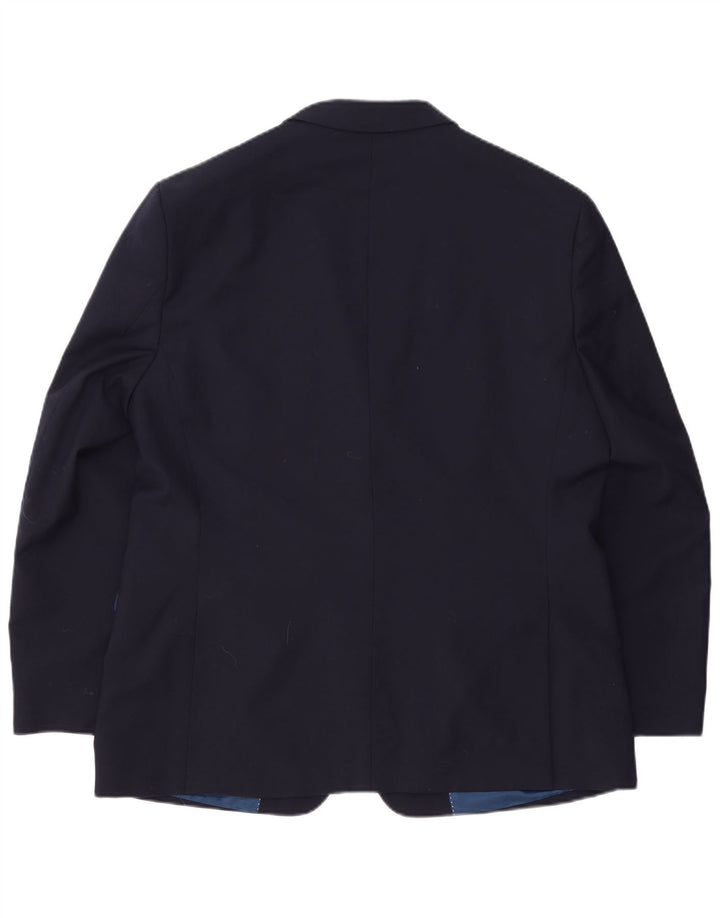 Giacca blazer a 2 bottoni da uomo Tommy Hilfiger UK 44 2XL Lana blu navy