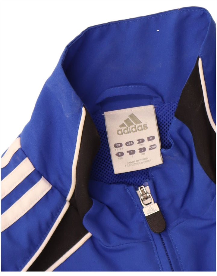 Giacca antipioggia da uomo Adidas UK 42/44 Large Blu Colourblock Poliestere