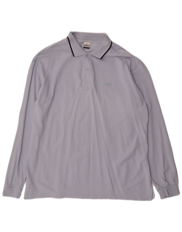 Polo Spalding da uomo a maniche lunghe XL in cotone blu
