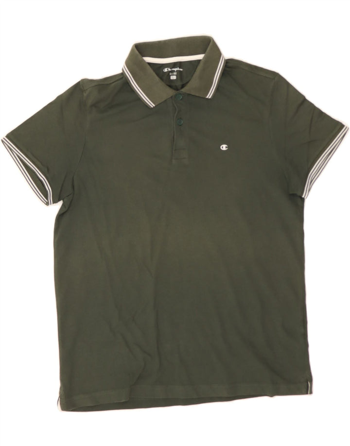 CHAMPION Mens Easy Fit Polo Shirt Large Green Vintage Champion and Second-Hand Champion from Messina Hembry 