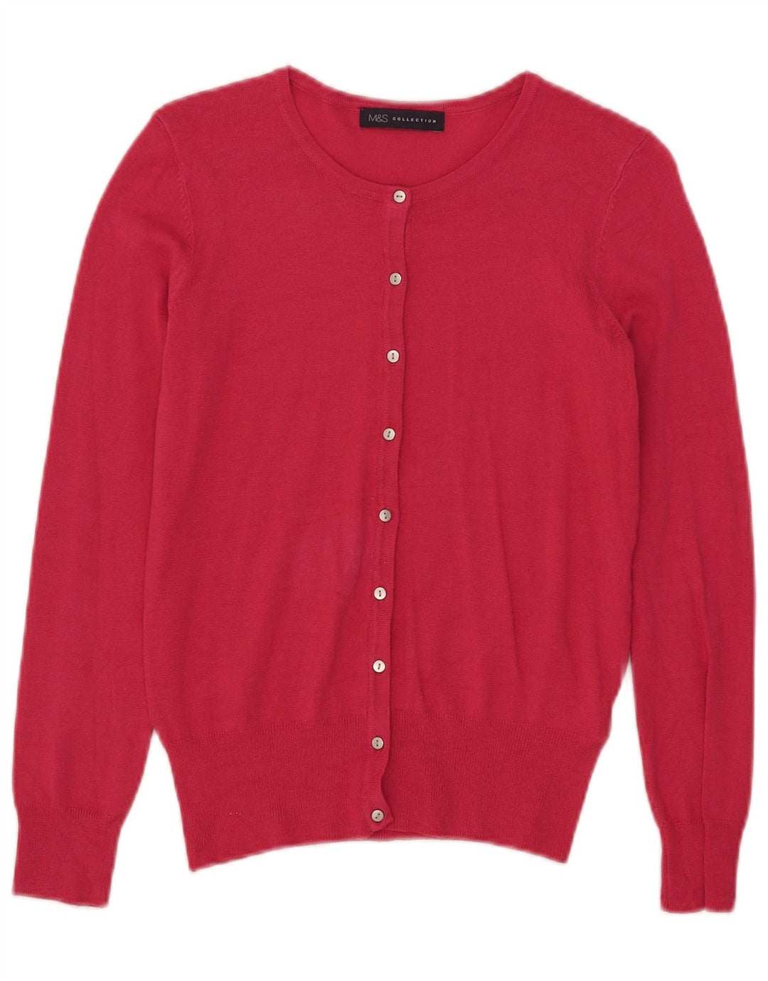 Maglione cardigan da donna Marks & Spencer UK 8 Small Rosa Viscosa