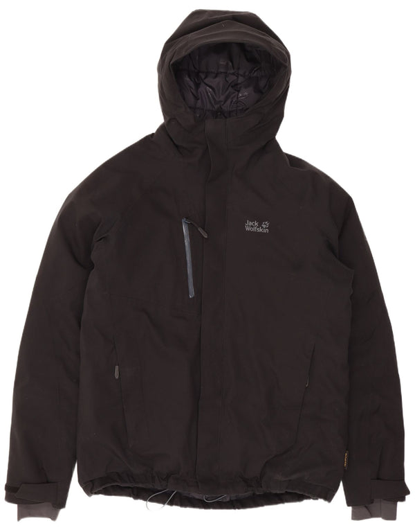 Giacca imbottita con cappuccio da uomo Jack Wolfskin UK 40 grande poliestere nero