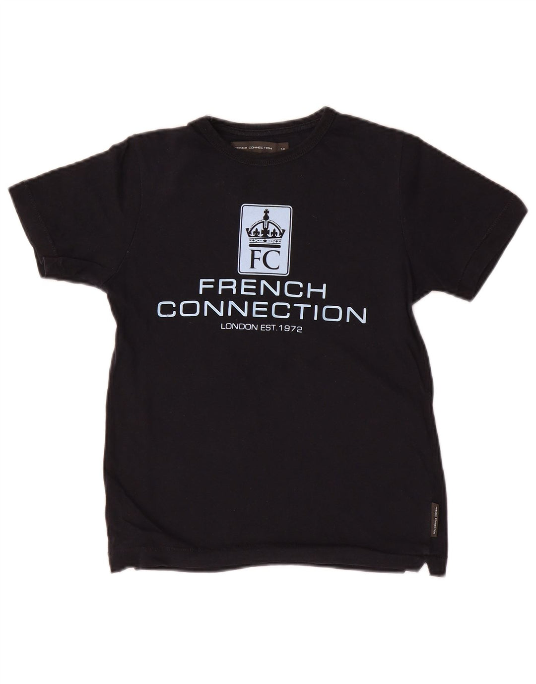 T-shirt grafica per ragazzi French Connection Top 7-8 anni in cotone nero