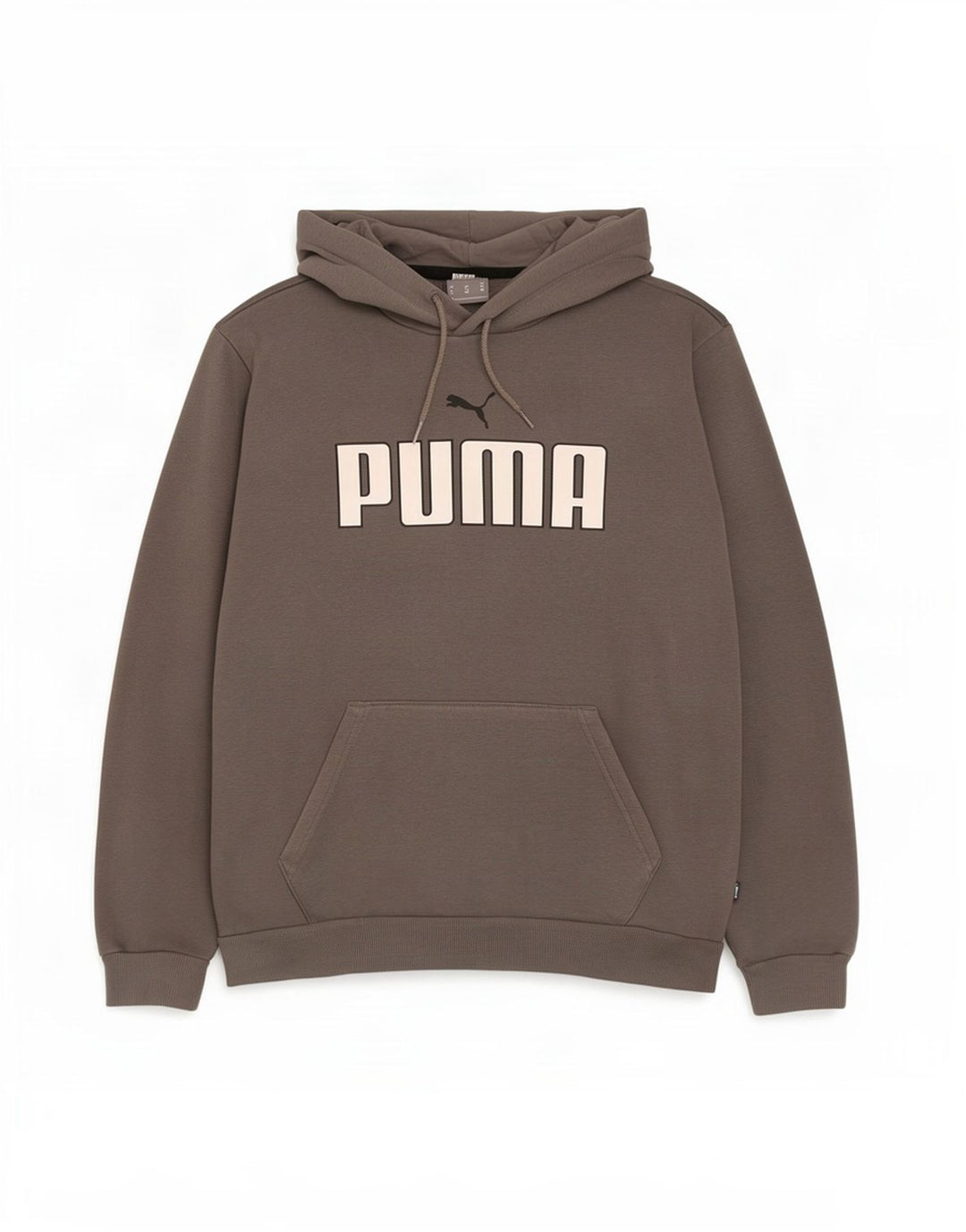 Felpa con cappuccio grafica da uomo Puma in cotone grigio medio