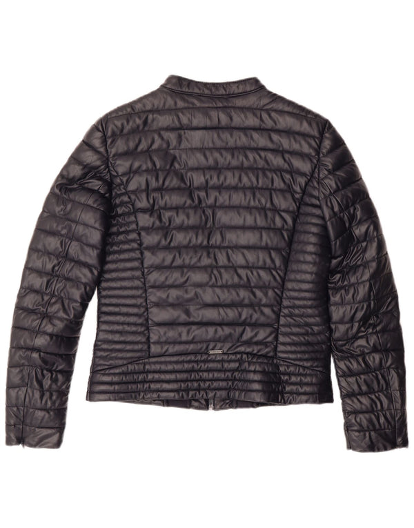 Giacca imbottita da donna GUESS UK 14 Medium Blu Navy Poliuretano