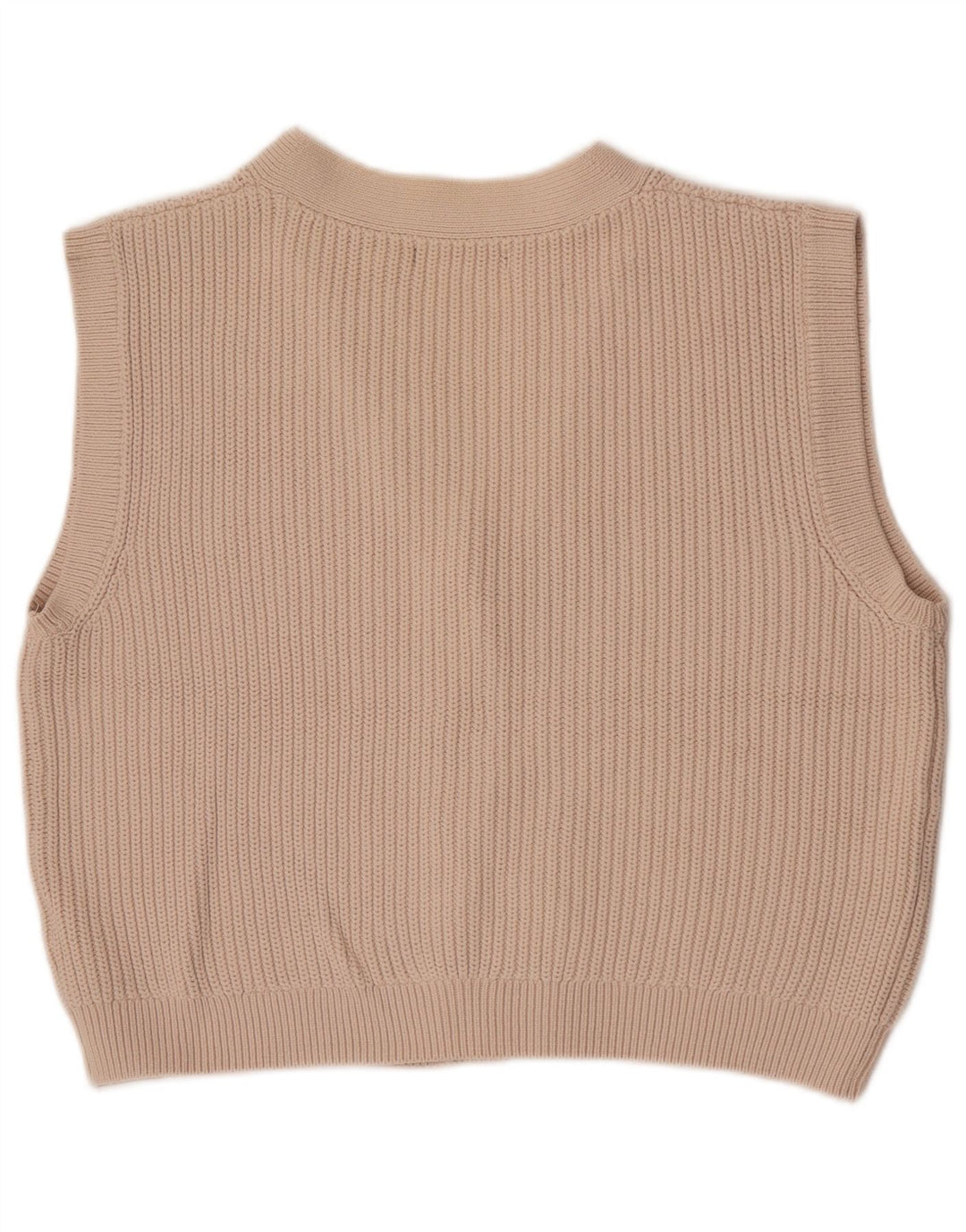 Maglione cardigan senza maniche corto da donna Marks & Spencer UK 14 Beige medio