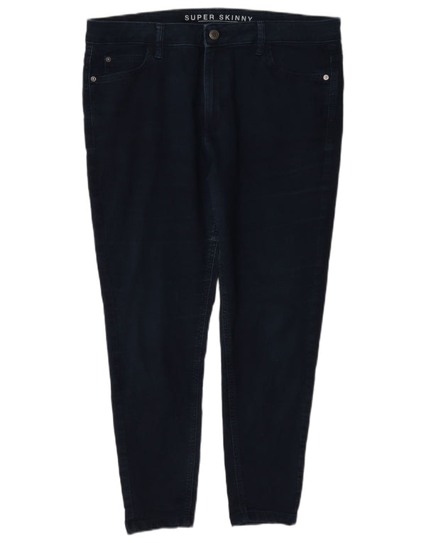 Jeans skinny corti Marks & Spencer da donna UK 16 Large W34 L25 Blu navy
