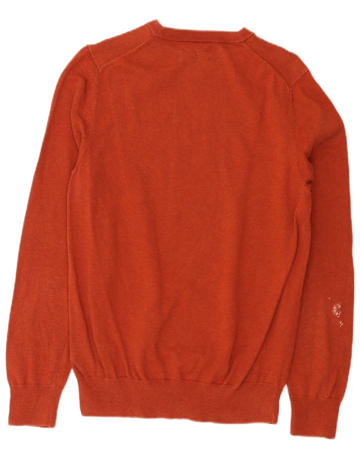 Maglione da uomo Marks & Spencer con scollo a barca in cotone marrone medio