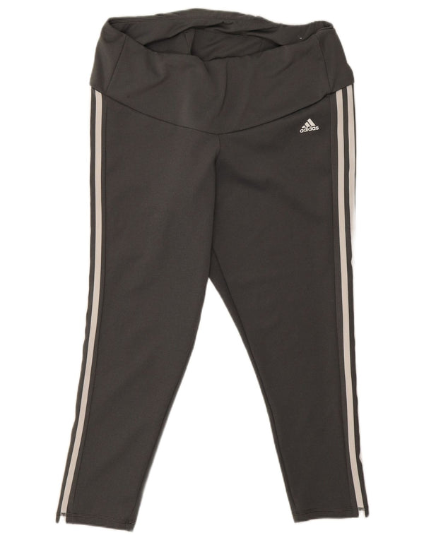 Leggings Adidas Aeroready Crop da donna UK 28/30 3XL Poliestere grigio
