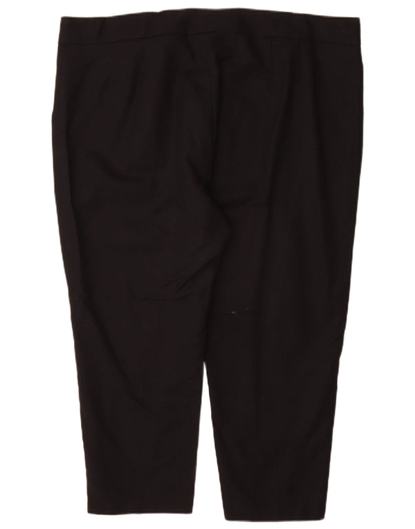 Pantaloni corti da donna Marks & Spencer UK 22 3XL W44 L25 Cotone nero