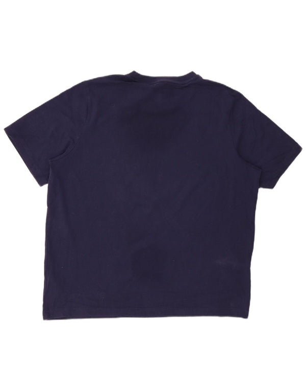 T-shirt grafica da uomo PUMA Top XL in cotone blu navy