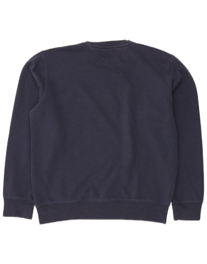 TOMMY HILFIGER Felpa da uomo Maglione grande cotone blu navy