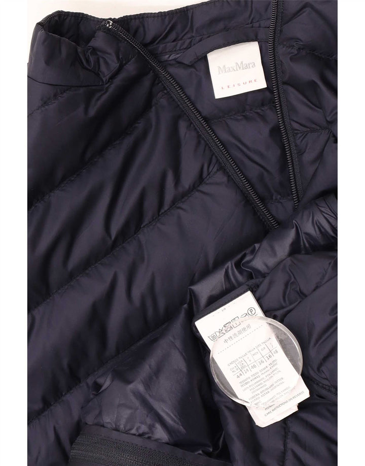 Giacca imbottita da donna Max Mara UK 16 Large Blu Navy Poliammide