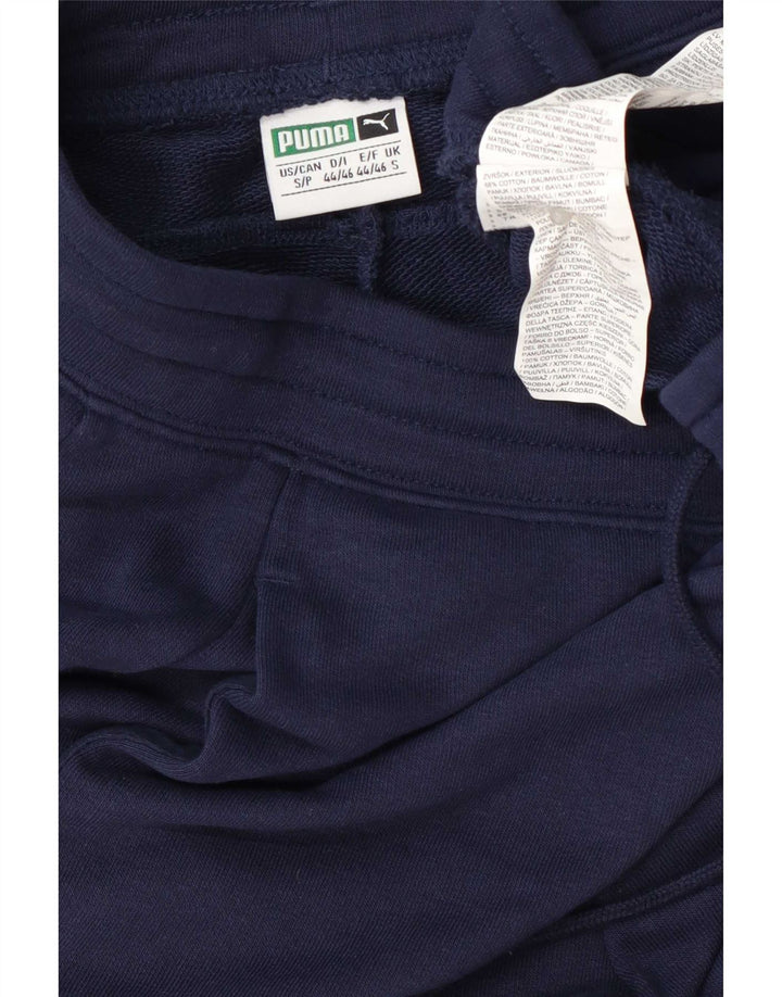 Pantaloni da tuta da uomo Puma Small in cotone blu navy
