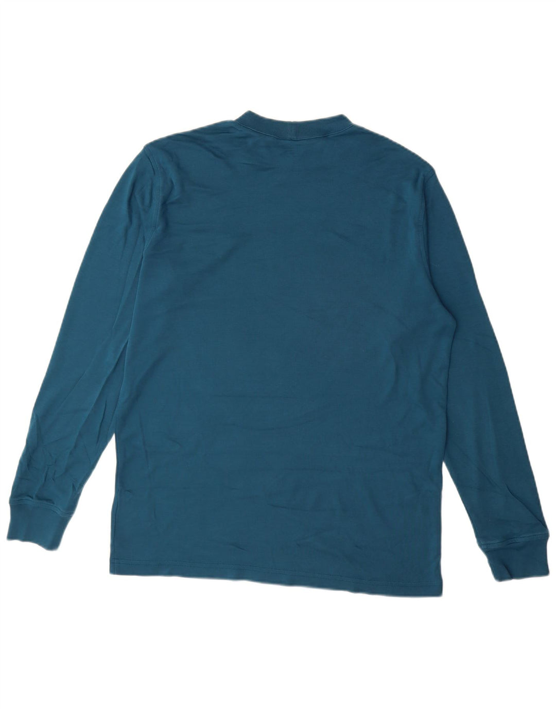 Top da uomo a maniche lunghe Lands End in cotone blu medio