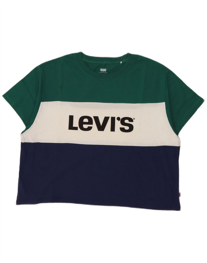 T-shirt grafica corta da donna LEVI'S UK 10 piccola multicolore