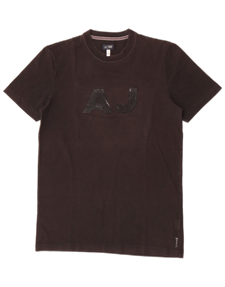 T-shirt grafica da uomo Armani Jeans Top nera media
