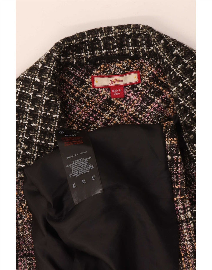 Giacca blazer a 3 bottoni da donna Joe Browns UK 20 2XL a quadri multicolore