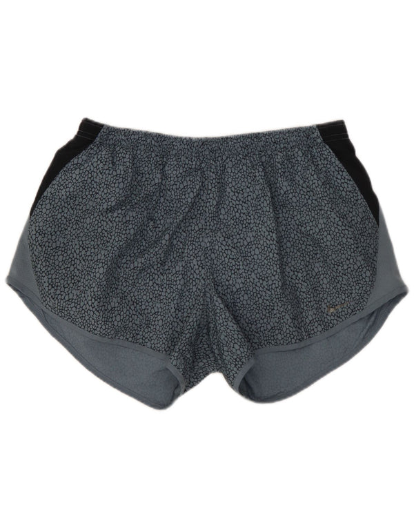 Pantaloncini sportivi NIKE Dri Fit da donna UK 12 Poliestere color block blu medio