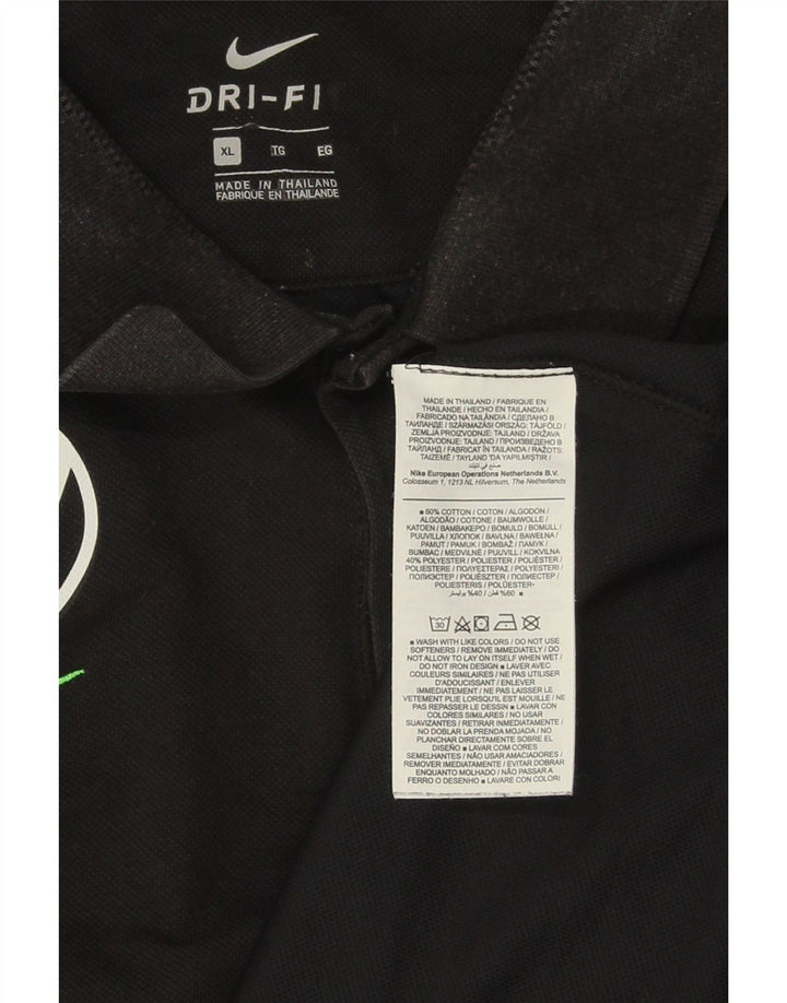 Polo grafica da uomo Nike XL in cotone nero