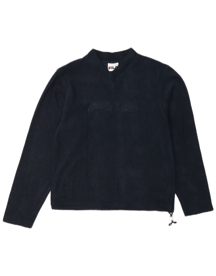 Felpa grafica da donna Fila IT 42 cotone medio blu navy