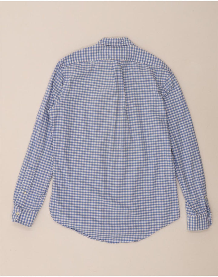 Camicia Ralph Lauren da uomo su misura, piccola, in cotone a quadretti blu