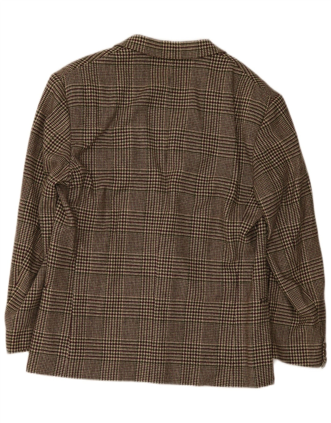 Giacca blazer da uomo vintage IT 52 XL Lana pied de poule bordeaux
