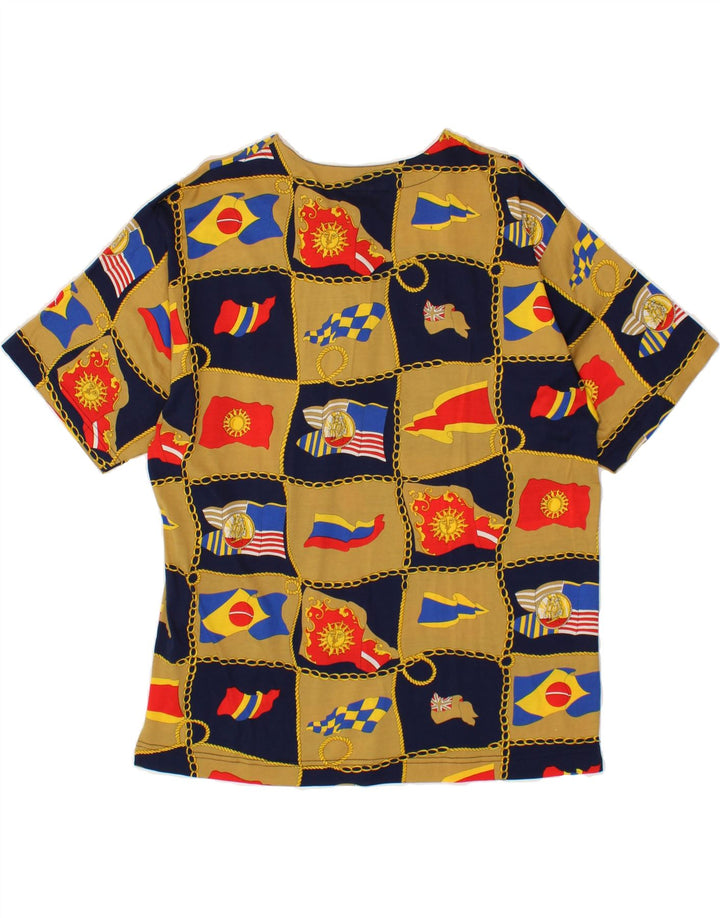 VINTAGE Womens Abstract Pattern Blouse Top UK 18 XL Beige Vintage Vintage and Second-Hand Vintage from Messina Hembry 