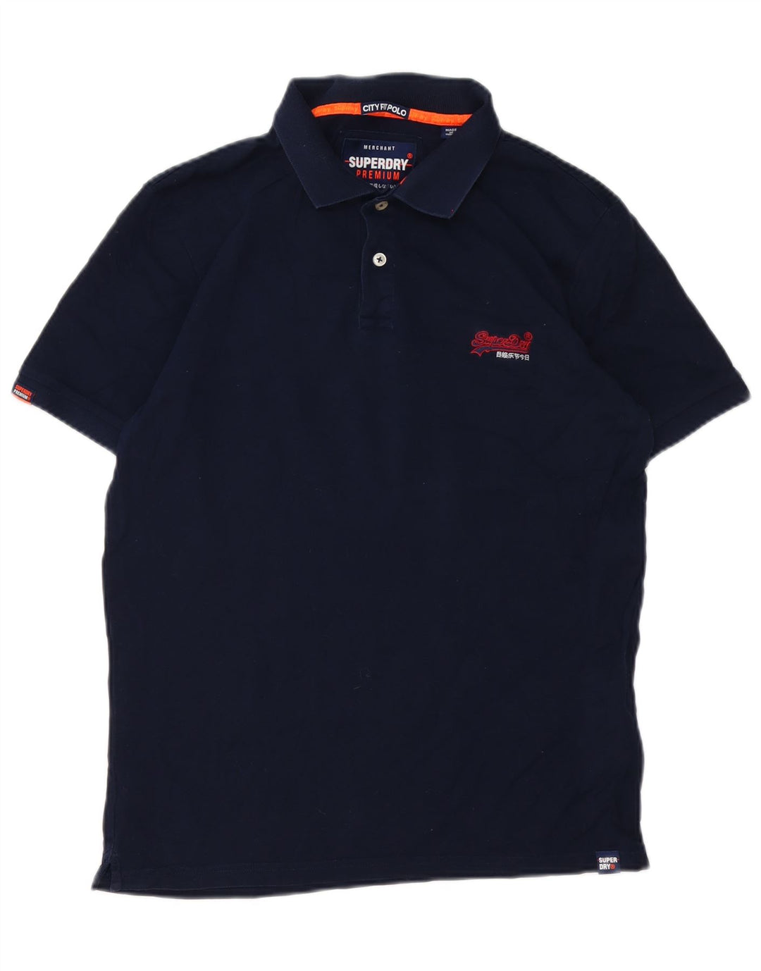 Polo da uomo Superdry XL in cotone blu navy