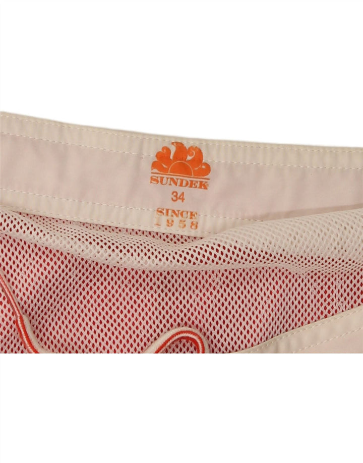 Pantaloncini da bagno grafici da uomo Sundek grandi color rosso