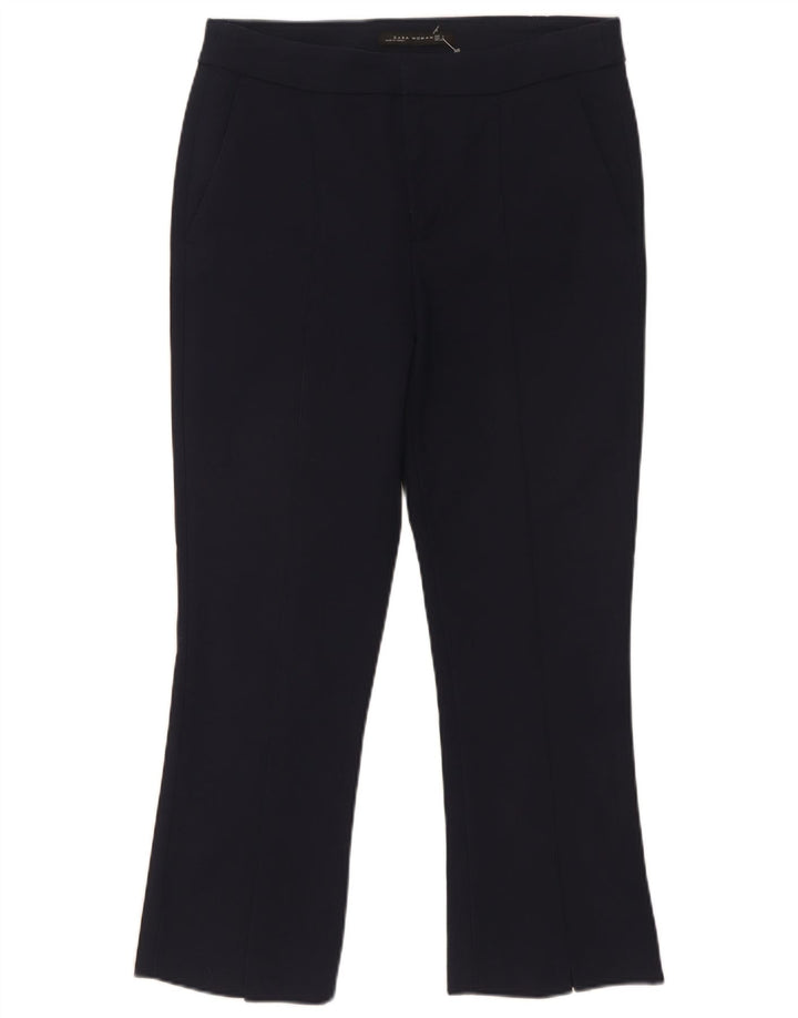 Pantaloni chino bootcut da donna Zara piccoli W29 L26 blu navy