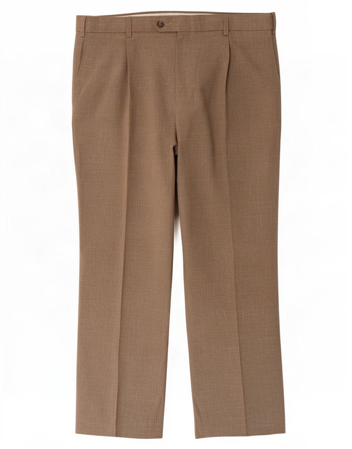 Pantaloni da abito vestibilità regolare Marks & Spencer da uomo W38 L31 Poliestere beige