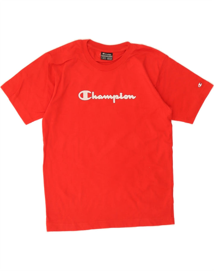 CHAMPION Boys Graphic T-Shirt Top 9-10 Years Red Cotton Vintage Champion and Second-Hand Champion from Messina Hembry 