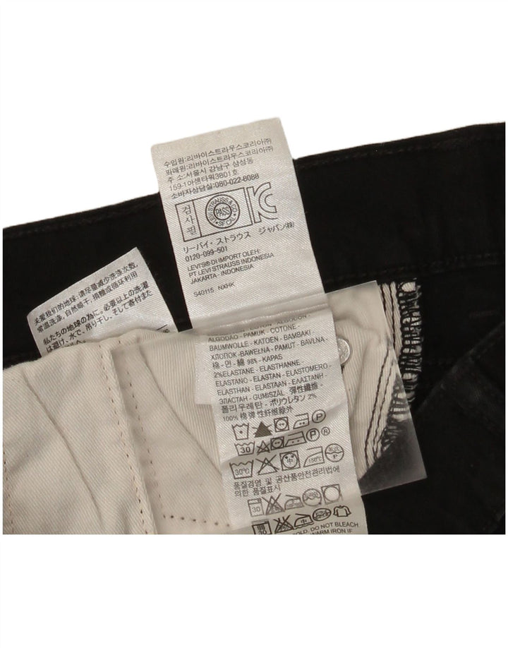 Jeans dritti slim 513 da donna Levi's W30 L32 cotone nero