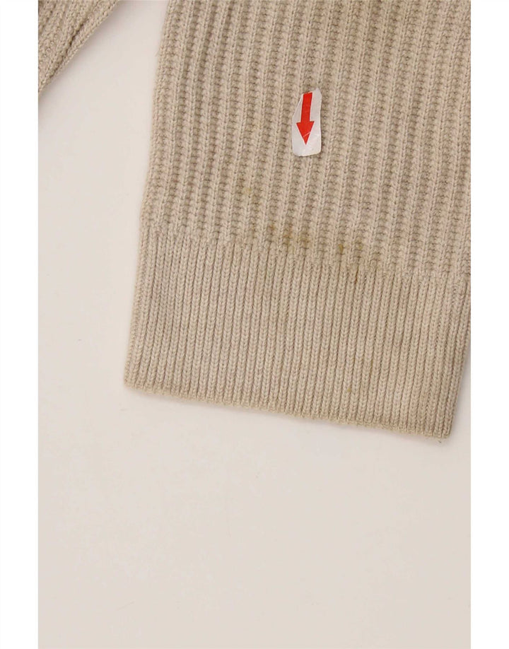 Maglione da uomo con scollo a V Green Coast IT 52 Large in lana merino grigia