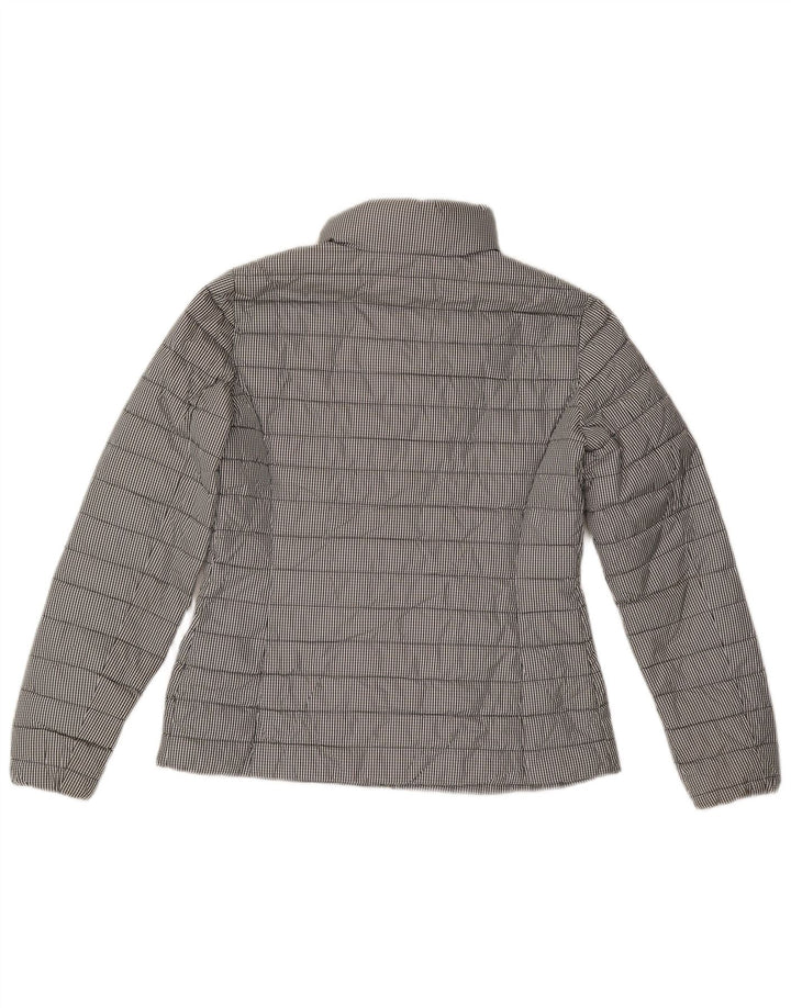 Giacca imbottita da donna Massimo Dutti UK 14 Poliestere a quadretti grigio medio
