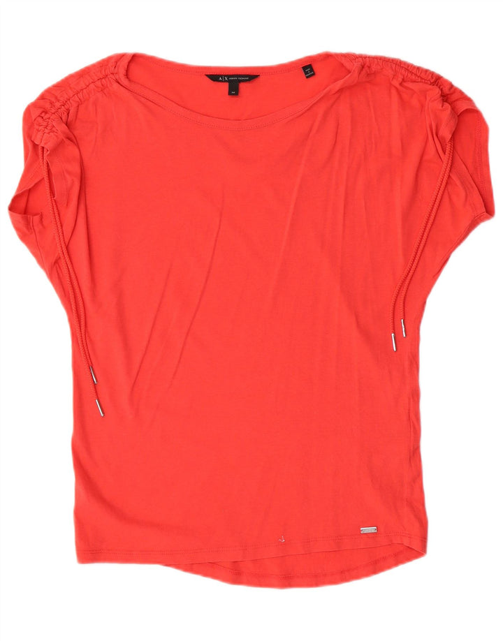 Camicetta ampia da donna Armani Exchange, vestibilità ampia, UK 6 XS, cotone rosso