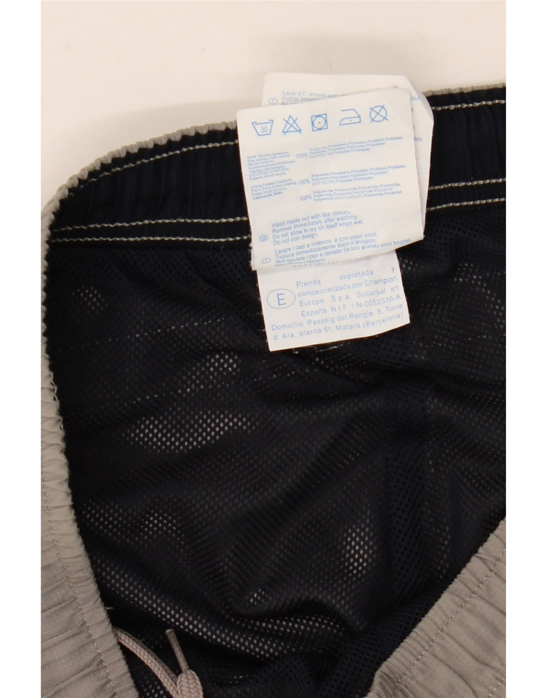 Pantaloni da tuta da uomo Champion Large in poliestere color block grigio