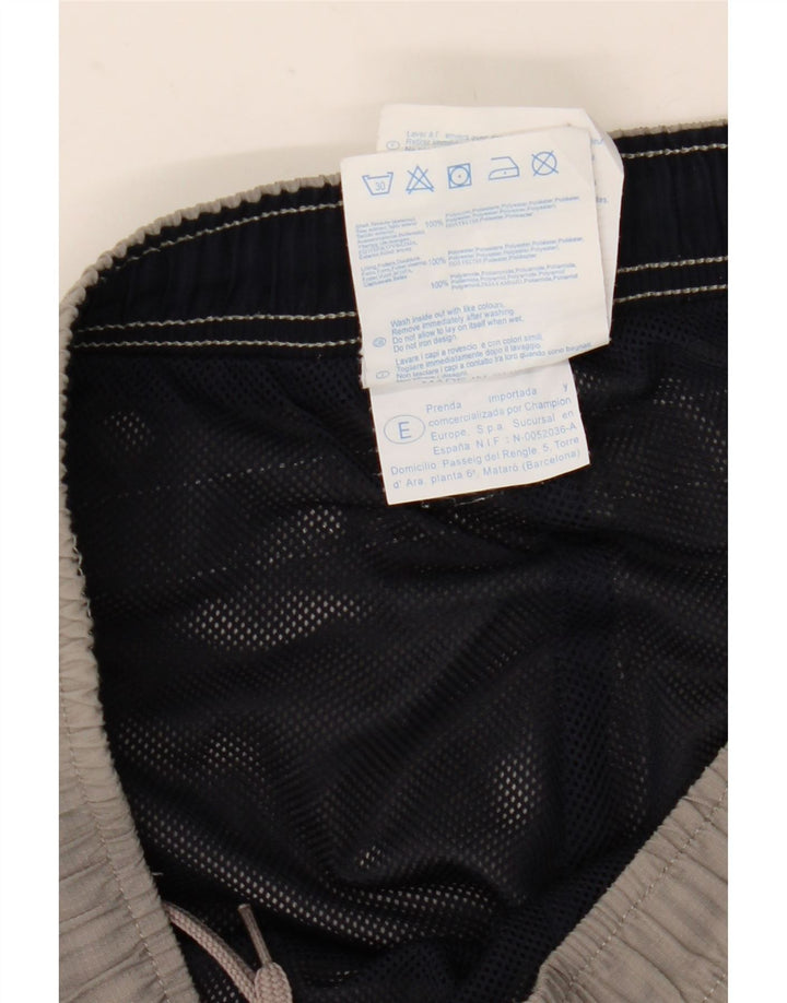 Pantaloni da tuta da uomo Champion Large in poliestere color block grigio