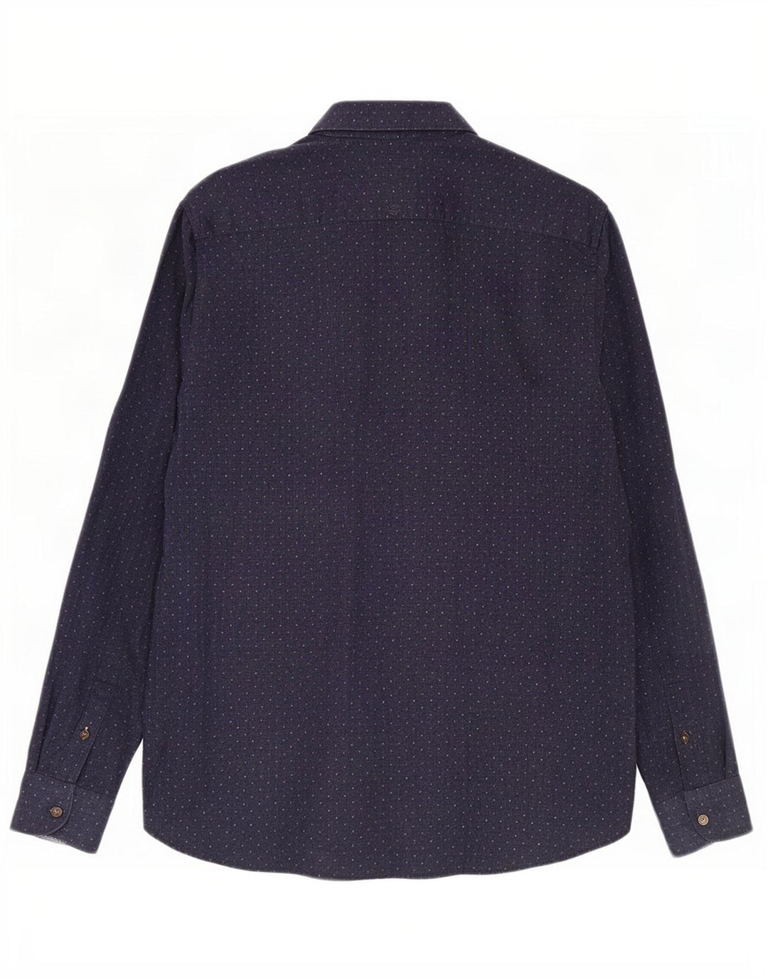 Camicia da uomo Ted Baker taglia 4 grande cotone maculato blu navy