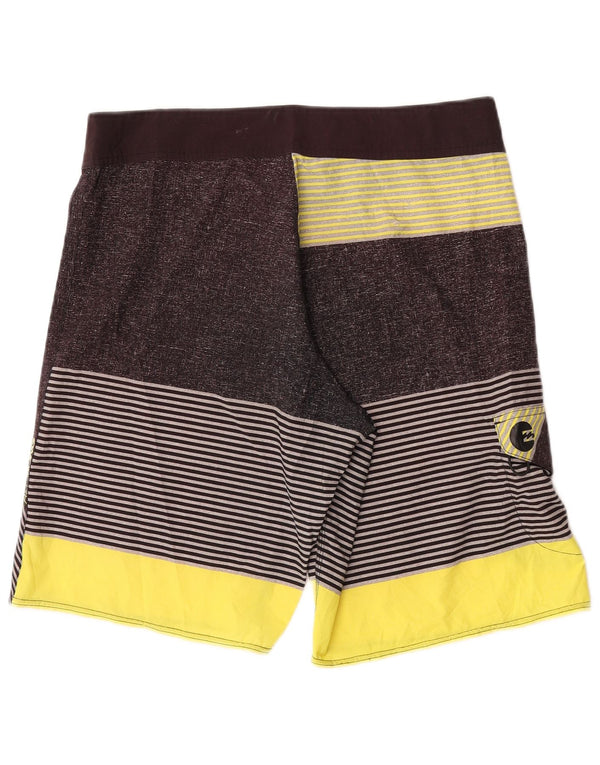 Pantaloncini da bagno da uomo Billabong grandi in poliestere a righe grigie