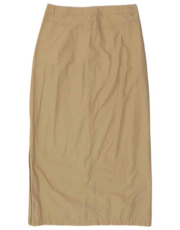 Gonna midi a vita alta da donna Esprit UK 16 Large W32 Beige Poliammide